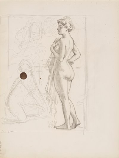 Nu em pé e sentado de Albert Edelfelt