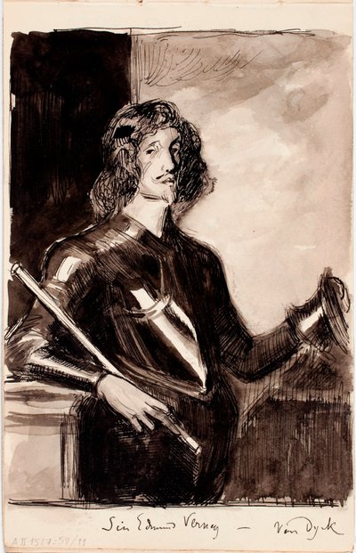 Sir Edmund Verney, cópia inspirada em Anthony van Dyck de Albert Edelfelt