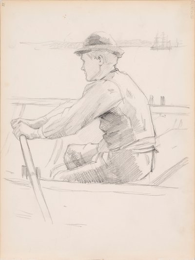 Esboço para o transporte do caixão da criança (O funeral de uma criança) de Albert Edelfelt