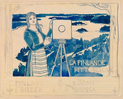 Esboço para a publicação «Pictorial Finland» de Albert Edelfelt