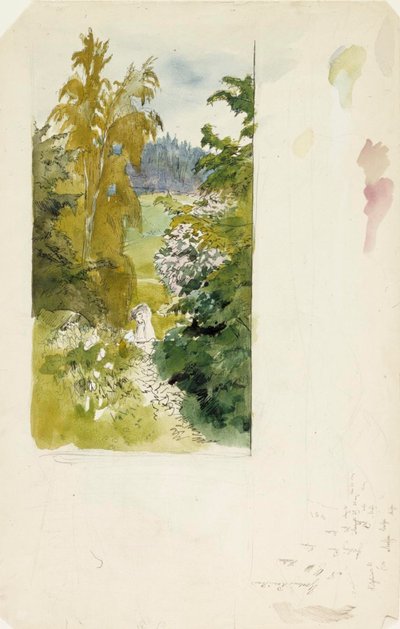 Sommerlandschaft, Hohe Birken de Albert Edelfelt