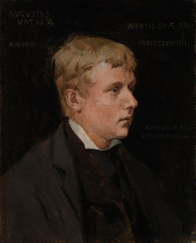 O artista Aukusti Uotila, esboço para «O Duque Karl a insultar o cadáver de Klaus Fleming» de Albert Edelfelt