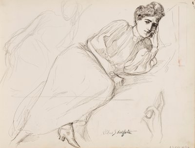 Mulher em repouso de Albert Edelfelt