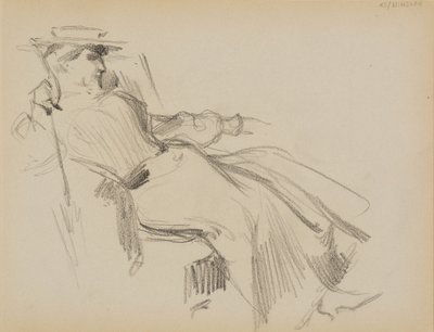 Mulher sentada de Albert Edelfelt