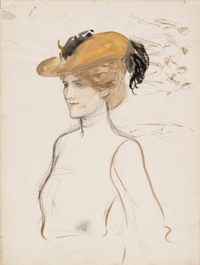 Mulher com um chapéu de Albert Edelfelt
