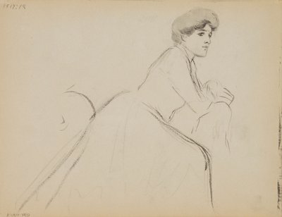 Mulher sentada, perfil de Albert Edelfelt
