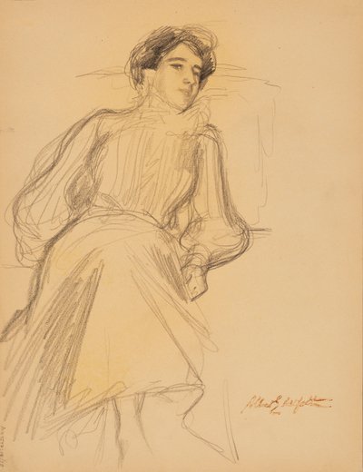 Mulher sentada de Albert Edelfelt