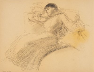 Mulher em repouso de Albert Edelfelt