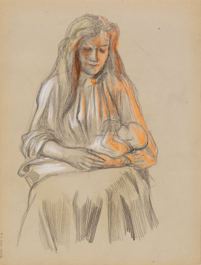 Mãe e filho de Albert Edelfelt