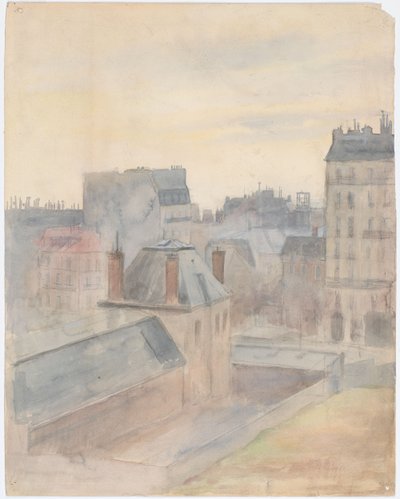 Vista da casa do artista em Paris de Albert Edelfelt