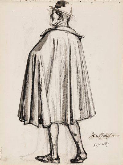 Homem de capa de Albert Edelfelt