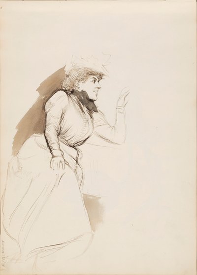 Mulher sentada (Aino Ackté) de Albert Edelfelt