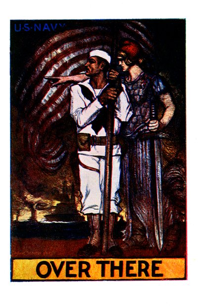 Cartaz da Primeira Guerra Mundial da Marinha dos EUA: 