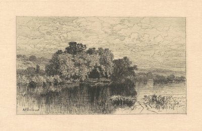 Lagoa do moinho em Windsor, Connecticut de Albert F. Bellows