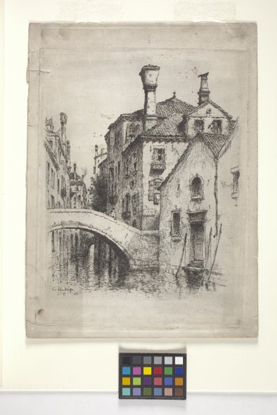 Rio Della Senza, Veneza (gravura) de Albert Fitch Bellows