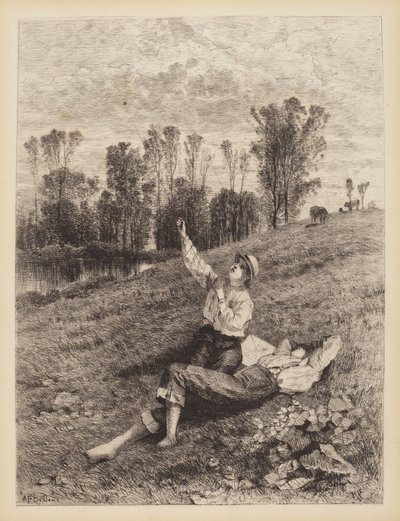 Sem título (Meninos empinando pipa) de Albert Fitch Bellows