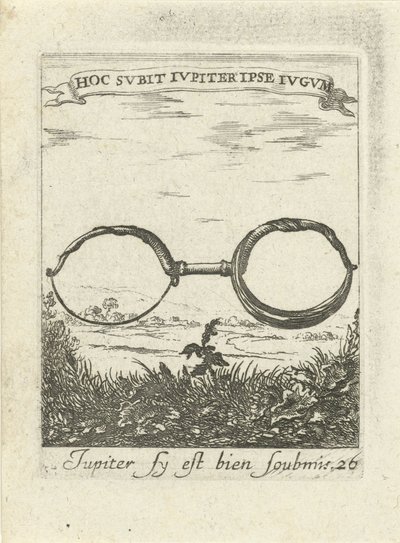 Paisagem com jugo Moralizing Love Emblems (título da série) Devises et emblesmes d
