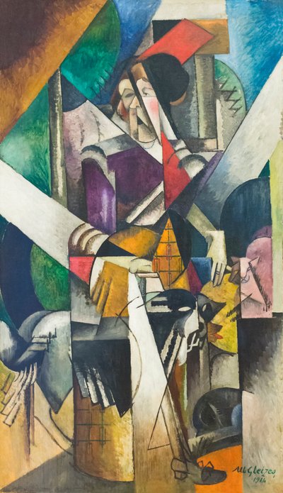 Mulher com animais (Madame Raymond Duchamp-Villon) de Albert Gleizes