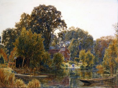 Árvores Aspen no Outono de Albert Goodwin