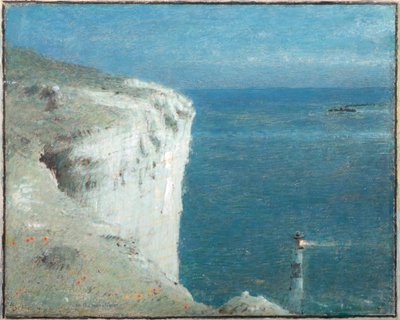 Cabeça de praia ao luar (aguarela e cor de corpo) de Albert Goodwin
