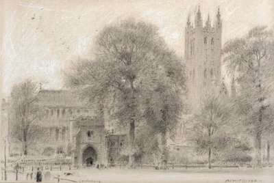 Canterbury (giz preto e branco) de Albert Goodwin