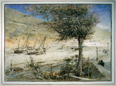 Combe Martin, Devon (aguarela sobre papel) de Albert Goodwin