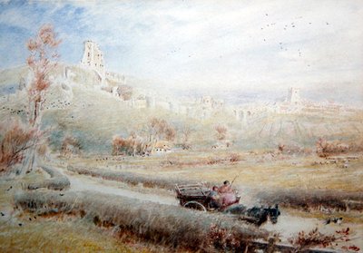 Cavalo e Carrinho, Castelo de Corfe de Albert Goodwin