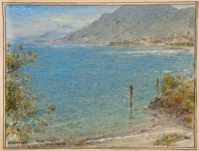 Stanstadt. Lago de Lucerna, c.1888 (aguarela) de Albert Goodwin