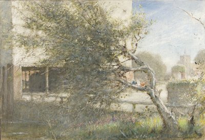 Sturry Nr Canterbury, c.1860-c.1932 (aquarela e cor do corpo no papel) de Albert Goodwin
