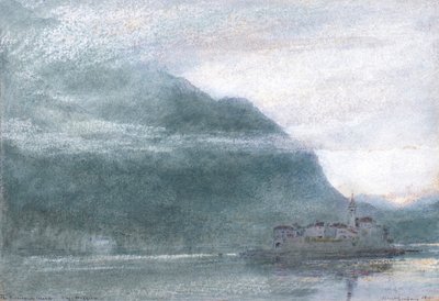 A ilha dos pescadores. Lago Maggiore de Albert Goodwin