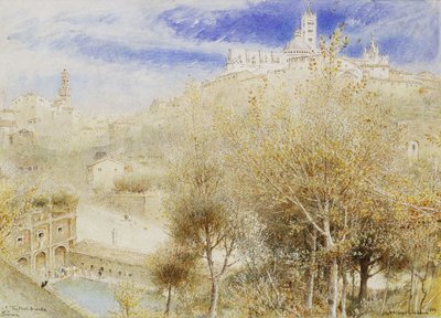 The Fonte Branda, Siena, 1905 de Albert Goodwin