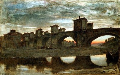 A Ponte alla Grecia, antes da Demolição, Florença de Albert Goodwin