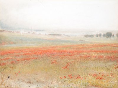 O joio. Papoilas no milho. Salisbury de Albert Goodwin