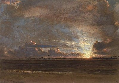 Pôr-do-sol das Índias Ocidentais, Barbados de Albert Goodwin