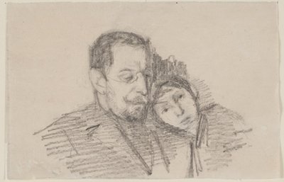 Retrato do promotor-chefe Hartvigsen e sua filha de Albert Gottschalk