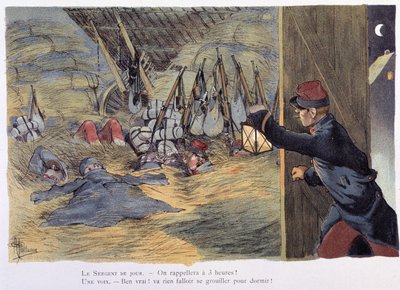 Dan la straille - em "Album militaire" de Albert Guillaume (1873-1942), por volta de 1900 de Albert Guillaume