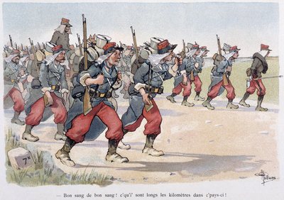 Regiment en marche - em "Album militaire" de Albert Guillaume (1873-1942), ca. 1900 de Albert Guillaume