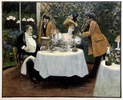 Restaurante, desenho de Guillaume de Albert Guillaume