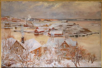 Um dia em dezembro (pintura sobre tela) de Albert Gustaf Aristides Edelfelt