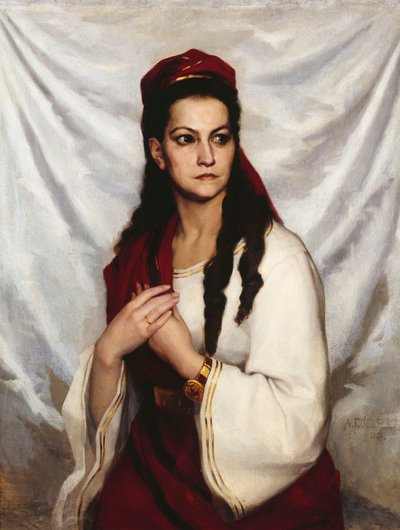 Retrato da atriz Hedvig Charlotta Raa-Winterhjelm 1838-1907, 1876. de Albert Gustaf Aristides Edelfelt