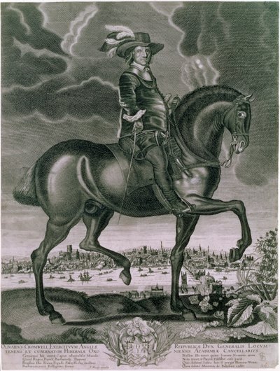 Retrato equestre de Oliver Cromwell, c1655 de Albert Haelwegh