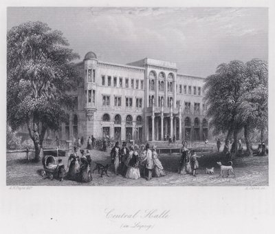 Hall Central, em Leipzig (gravura) de Albert Henry Payne