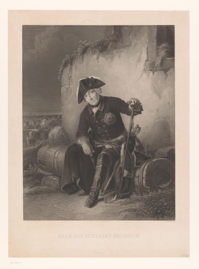 Frederico o Grande após a Batalha de Colin
Nach der Schlacht bei Colin (título sobre o objecto) de Albert Henry Payne