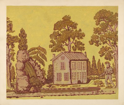 Papel de parede usado como cobertura de Bandbox, c. 1937. de Albert J. Levone