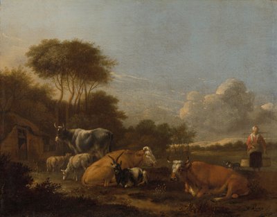 Paisagem com Gado de Albert Jansz Klomp