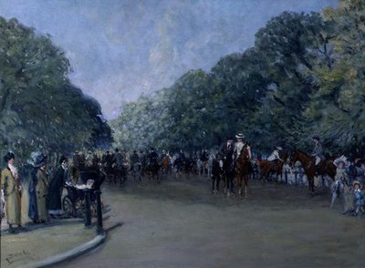 Rotten Row, Hyde Park (óleo sobre tela) de Albert Jnr. Ludovici