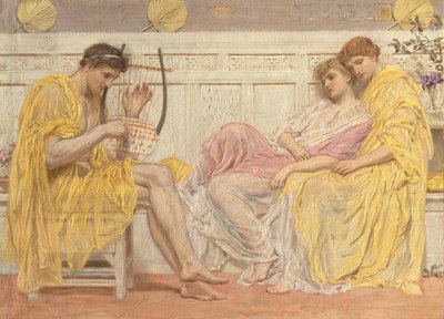 Um músico, c. 1867. de Albert Joseph Moore