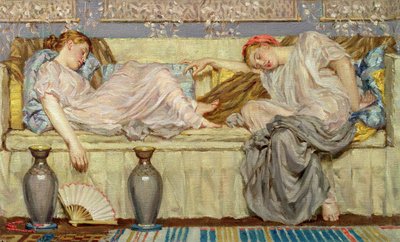 Contas (estudo), c.1875 (óleo sobre tela) de Albert Joseph Moore
