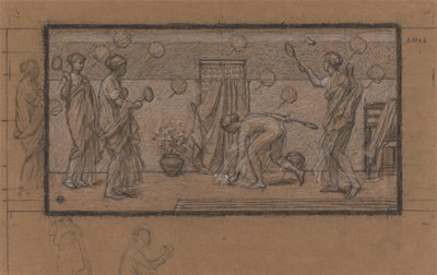Estudo para Battledore e Shuttlecock de Albert Joseph Moore