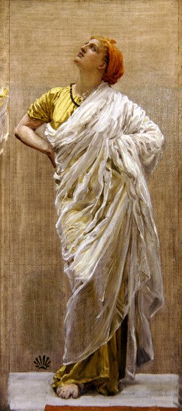 Study for Birds, c.1878 (óleo e lápis em duas telas) de Albert Joseph Moore